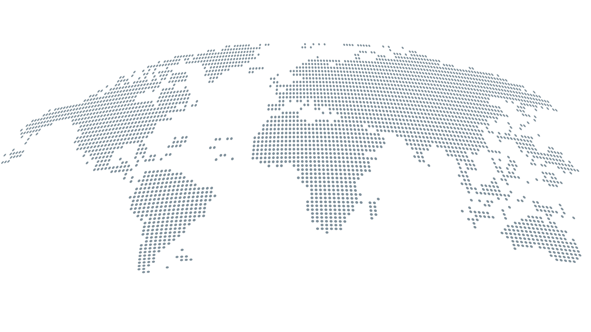 world map with white background and dark grey dots